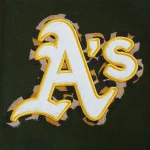 Oakland Athletics Animal Print Varsity Wool/Leather Jacket