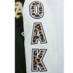 Oakland Athletics Animal Print Varsity Wool/Leather Jacket