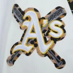 Oakland Athletics Animal Print Varsity Wool/Leather Jacket