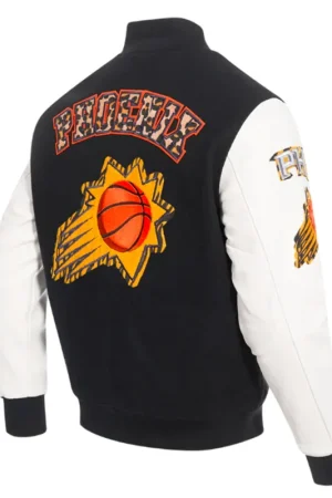 Phoenix Suns Animal Print Varsity Wool & Leather Jacket