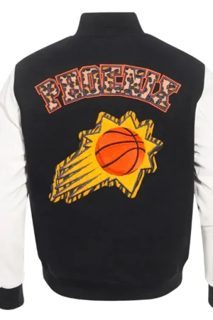 Phoenix Suns Animal Print Varsity Wool & Leather Jacket