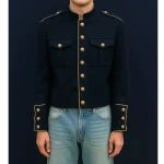 Noah Schnapp The Live Event Navy Military Jacket