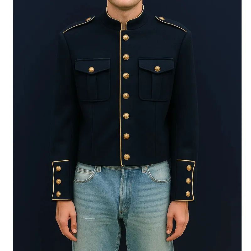 the-live-event-noah-schnapp-jacket1 Noah Schnapp The Live Event Navy Military Jacket