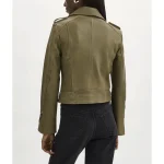 Women Real Leather Biker Jacket - Image 13