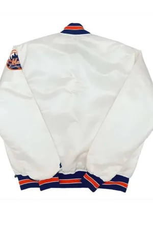 1980s NY Mets White Bomber Jacket