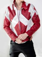 Mens Canuck Canadian Flag Leather Jacket