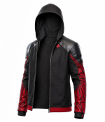 The End Spider-Man Miles Morales Red and Black Hoodie