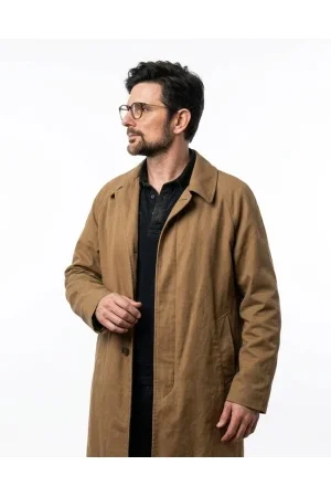 Adam Scot Hokum Brown Cotton Coat