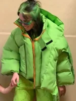 Billie Eilish Green Puffer Jacket