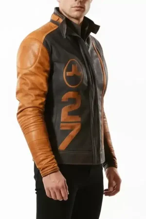Arc Raiders Ryder Orange and Black Leather Jacket Cosplay