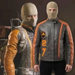 Arc Raiders Ryder Orange and Black Leather Jacket Cosplay