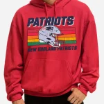 Aviator Nation New England Patriots Helmet Red Hoodie