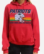 Aviator Nation New England Patriots Helmet Red Hoodie