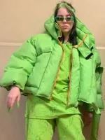 Billie Eilish Green Puffer Jacket