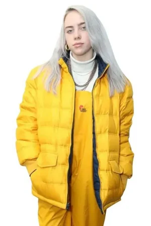 Billie Eilish Yellow Puffer Jacket