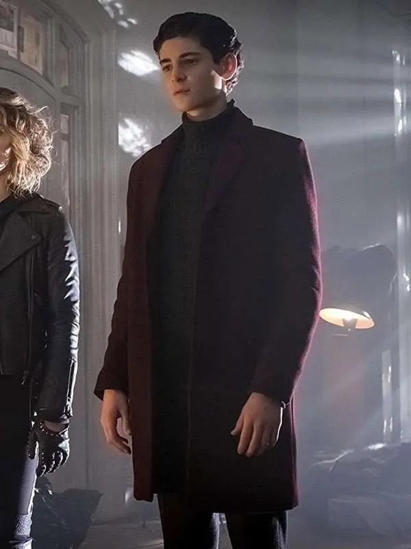 Bruce-Wayne-TV-Series-Gotham-Wool-Trench-Coat-600x800 1 Gotham David Mazouz Maroon Wool Coat
