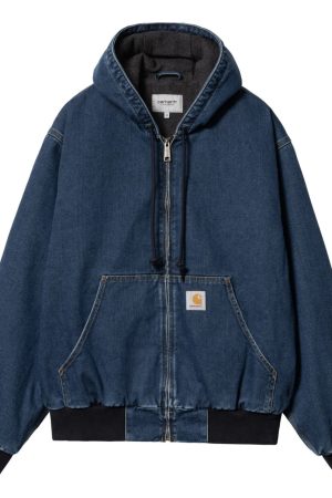 Carhartt Blue Bomber Hoodie Jacket