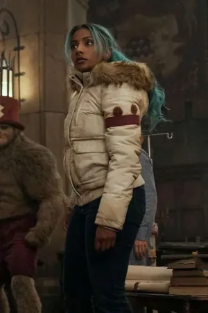 Charithra Chandran One Piece S02 White Puffer Jacket