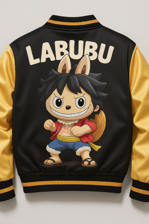 Labubu Monkey D. Luffy Anime Bomber Jacket