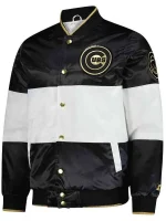 Chicago Cubs Black and White Varsity Jacket