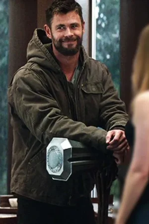 Chris Hemsworth Avengers Endgame Cotton Green Jacket