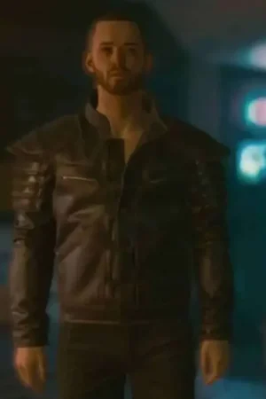 Cyberpunk 2077 Wolf School Leather Jacket
