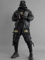 Cyberpunk BLC Type 070 Black Gold Leather jacket
