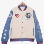 DC Comics Superman Icons White & Blue Varsity Jacket