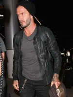 David Beckham N Y Street Style Leather Jacket - Image 2