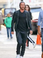 David Beckham N Y Street Style Leather Jacket