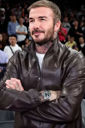 David Beckham China Games Leather Jacket