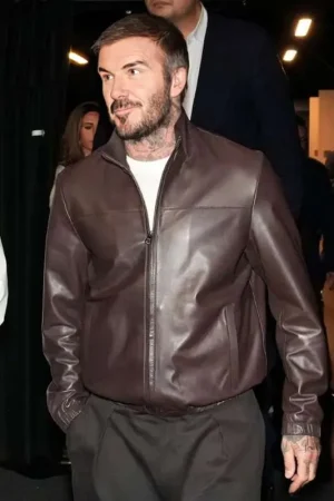David Beckham China Games Leather Jacket
