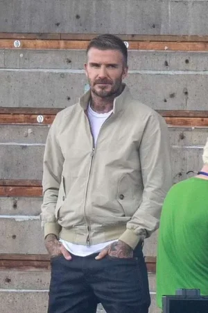 David Beckham Save Our Squad Beige Jacket