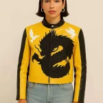 Dua Lipa Buenos Aires Dragon Leather Jacket