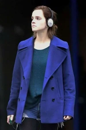 Emma Watson Blue Peacoat