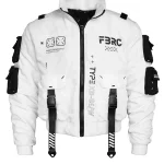 FBRC XB-04 White Short Bomber Jacket