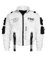 FBRC XB-04 White Short Bomber Jacket