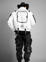 FBRC XB-04 White Short Bomber Jacket