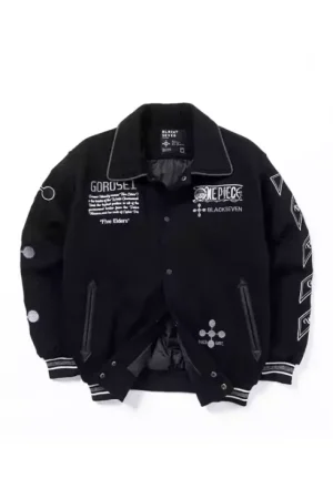 One Piece Black Gorosei Varsity Jacket