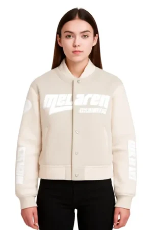 Fury McLaren F1 Team Bomber Jacket in Off White