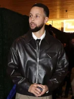 Stephen Curry Brown Leather Jacket