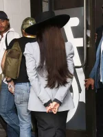 Jenna Ortega NYC 2025 Grey Blazer - Image 2