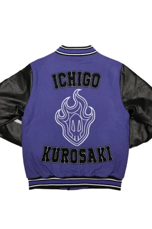 Ichigo Kurosaki Purple Varsity Jacket