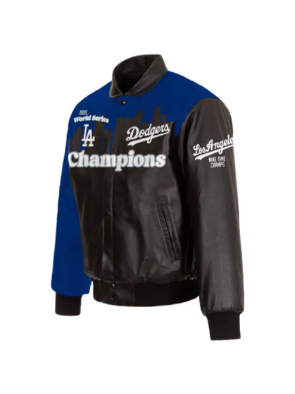 LA-Dodgers-x-JH-Design-2025-World-Champion-Snap-Leather-Jacket__00364 1 World Series Champions los Angeles Dodgers x JH Design 2025 Jacket