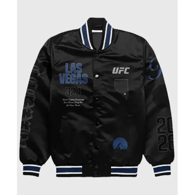 Las Vegas UFC 324 Bomber Jacket 01 Las Vegas UFC 324 Bomber Jacket