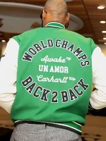 LeBron James Green And White Bomber Jacket