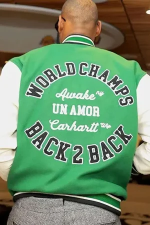 LeBron James Green And White Bomber Jacket