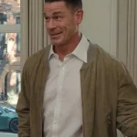Little Brother John Cena Beige Suede Bomber Jacket