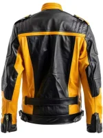 Men Vintage Cafe Racer Retro Leather Jacket - Image 2