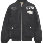 NASA Heath Black Bomber Jacket